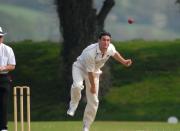 Wadebridge bowler Stuart Parkyn in action against Penzance.